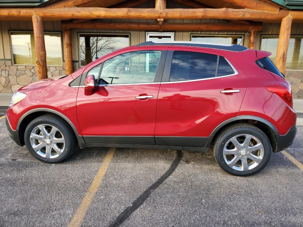 2016 Red Buick Encore Premium (KL4CJHSBXGB) with an 1.4L 4 Cyl Ecotec Turbo VVT DOHC engine, 6-Speed Automatic Electronically Controlled with Overdrive transmission, located at 1600 E Hwy 44, Rapid City, SD, 57703, (605) 716-7878, 44.070232, -103.171410 - Photo #3