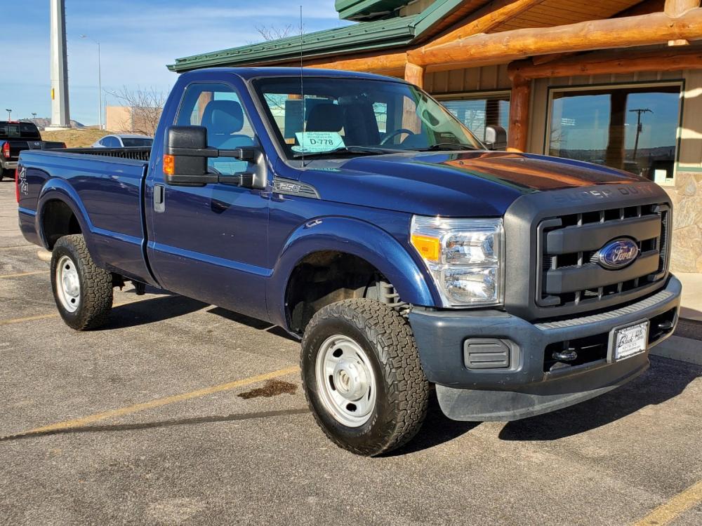 2014 Blue Ford F250 XL (1FTBF2B6XEE) with an 6.2L V8 SOHC EFI engine, 6-Speed Torqshift Automatic w/ OD transmission, located at 1600 E Hwy 44, Rapid City, SD, 57703, (605) 716-7878, 44.070232, -103.171410 - Photo #0
