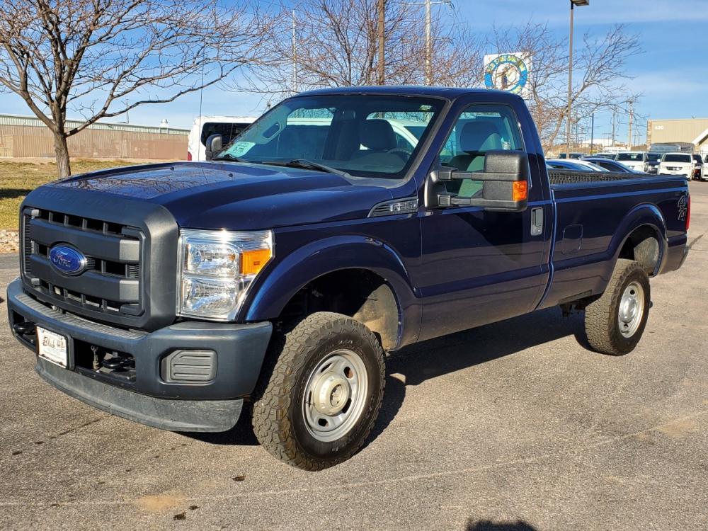 2014 Blue Ford F250 XL (1FTBF2B6XEE) with an 6.2L V8 SOHC EFI engine, 6-Speed Torqshift Automatic w/ OD transmission, located at 1600 E Hwy 44, Rapid City, SD, 57703, (605) 716-7878, 44.070232, -103.171410 - Photo #2