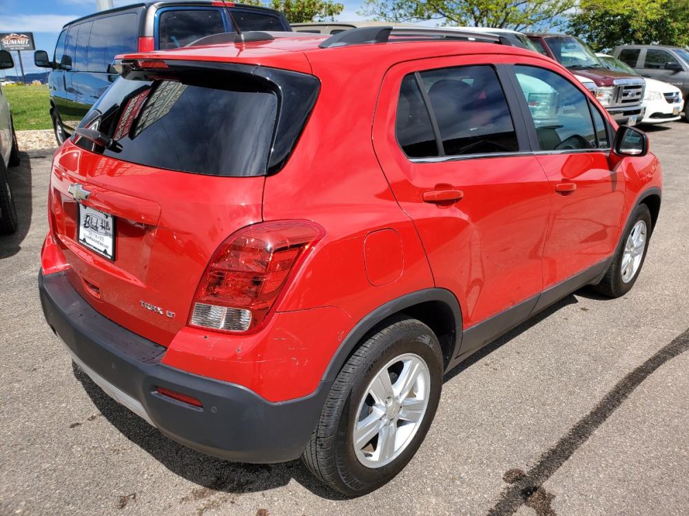 2015 Red Chevrolet Trax LT (3GNCJLSB5FL) with an 1.4L Ecotec Turob Variable Valve Timing Sequential MFI engine, 6-Speed Automatic transmission, located at 1600 E Hwy 44, Rapid City, SD, 57703, (605) 716-7878, 44.070232, -103.171410 - Photo #7