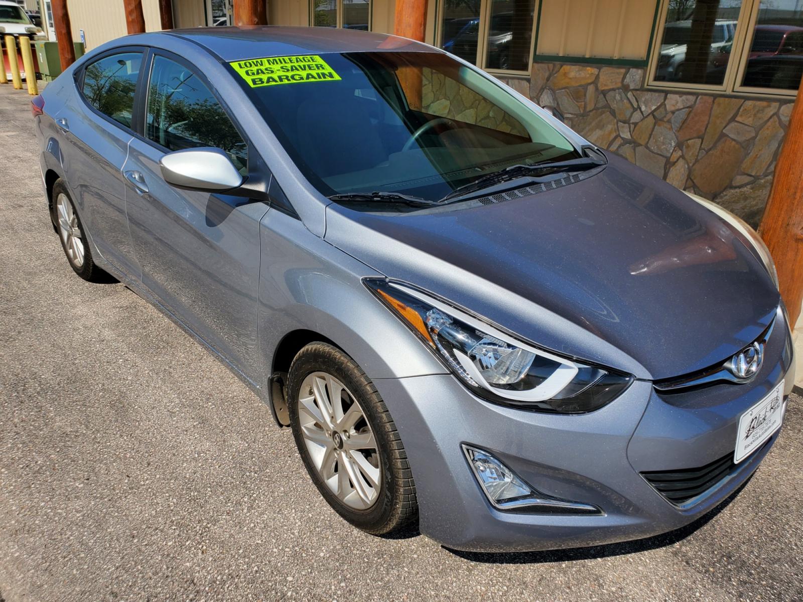 2015 Gray /Gray Hyundai Elantra SE (5NPDH4AE0FH) with an 1.8L 4 Cyl engine, 6-Speed Automatic transmission, located at 1600 E Hwy 44, Rapid City, SD, 57703, (605) 716-7878, 44.070232, -103.171410 - Photo #0