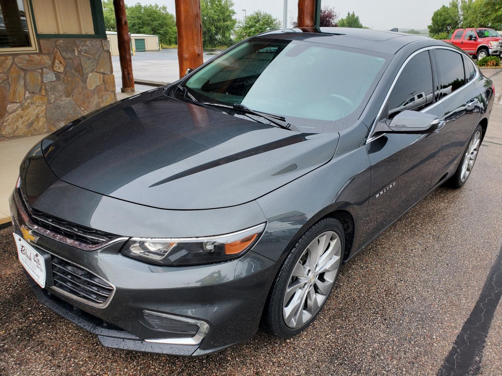 2017 Gray /Black Chevrolet Malibu Premier (1G1ZH5SX9HF) with an 2.0L 4 Cyl Turbo DOHC SIDI engine, 9-Speed Automatic transmission, located at 1600 E Hwy 44, Rapid City, SD, 57703, (605) 716-7878, 44.070232, -103.171410 - Photo #2