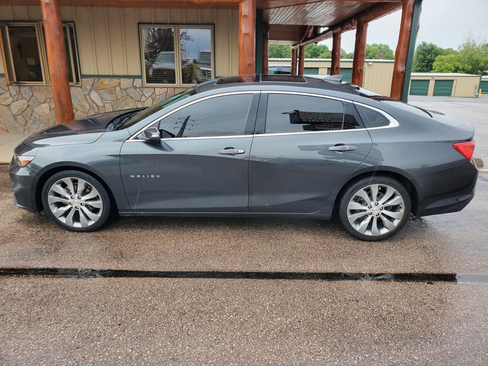 2017 Gray /Black Chevrolet Malibu Premier (1G1ZH5SX9HF) with an 2.0L 4 Cyl Turbo DOHC SIDI engine, 9-Speed Automatic transmission, located at 1600 E Hwy 44, Rapid City, SD, 57703, (605) 716-7878, 44.070232, -103.171410 - Photo #3