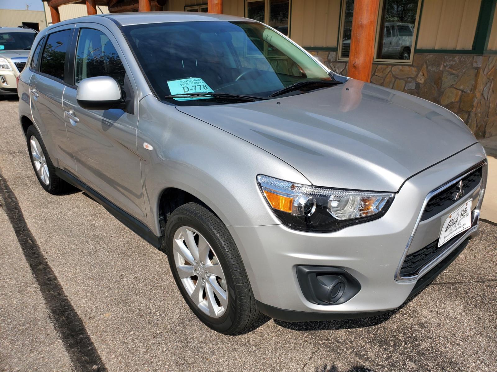 2015 Silver Mitsubishi Outlander Sport ES (4A4AR3AU4FE) with an 2.0l 4 Cyl engine, 6-Speed CVT w/ Overdrive transmission, located at 1600 E Hwy 44, Rapid City, SD, 57703, (605) 716-7878, 44.070232, -103.171410 - Photo #0