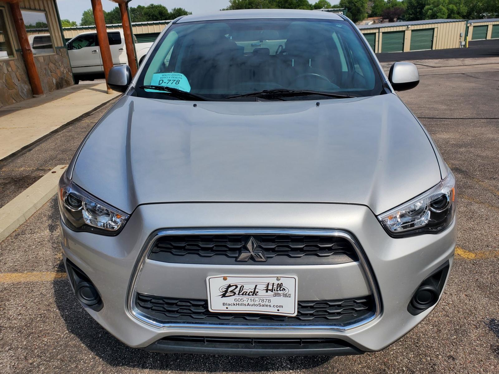 2015 Silver Mitsubishi Outlander Sport ES (4A4AR3AU4FE) with an 2.0l 4 Cyl engine, 6-Speed CVT w/ Overdrive transmission, located at 1600 E Hwy 44, Rapid City, SD, 57703, (605) 716-7878, 44.070232, -103.171410 - Photo #1