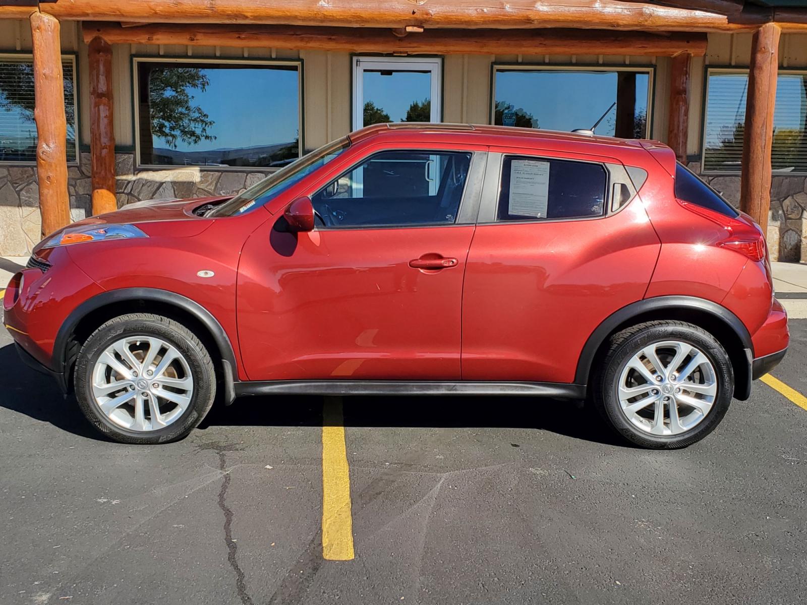 2013 Maroon Nissan Juke SL (JN8AF5MV1DT) with an 1.6L 4 Cyl Turbocharged engine, 1-Speed CVT transmission, located at 1600 E Hwy 44, Rapid City, SD, 57703, (605) 716-7878, 44.070232, -103.171410 - Photo #3