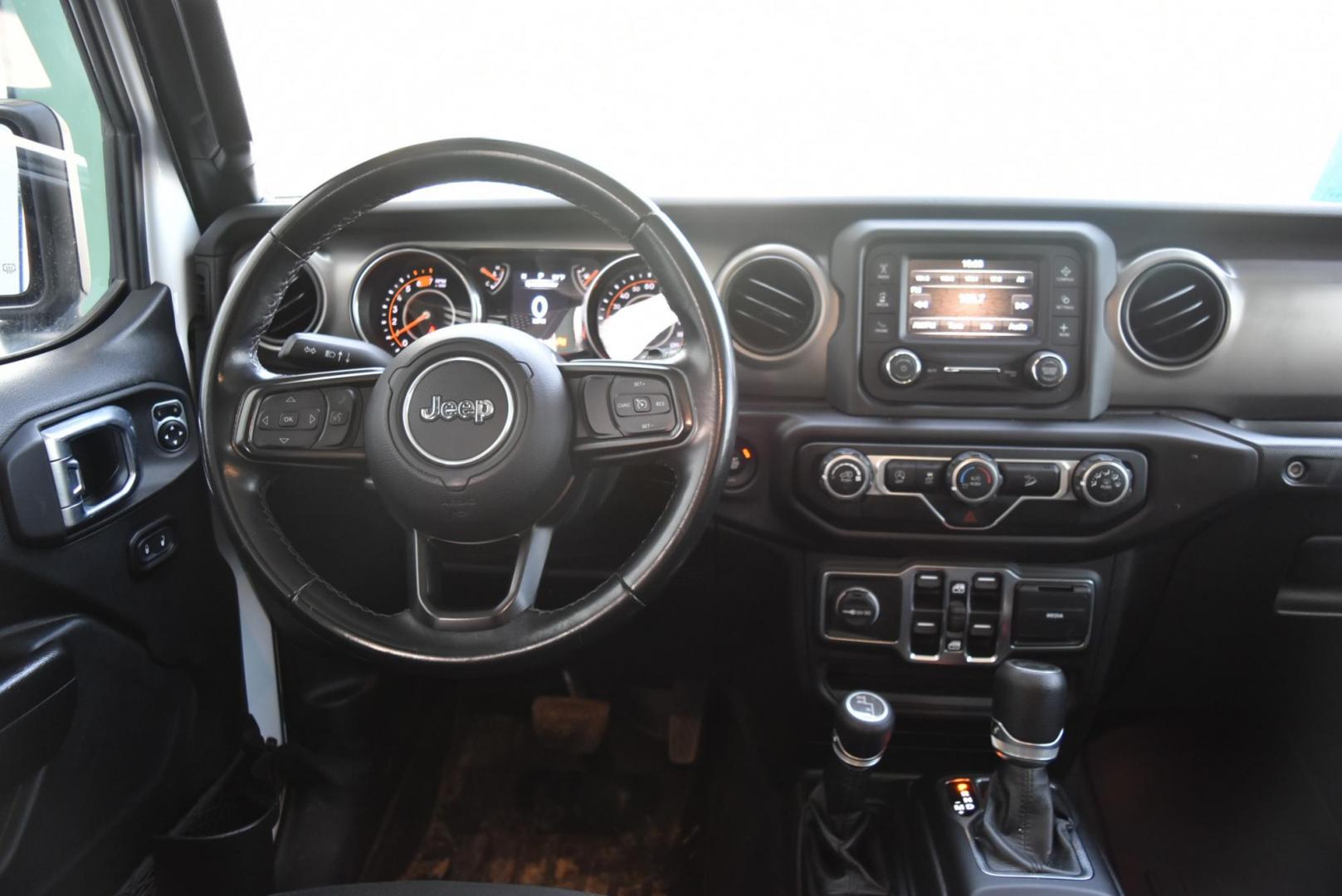 2020 White /Black Jeep Wrangler Sport (1C4HJXDN0LW) with an 2.0L I4 DOHC DI TURBO W/ESS engine, 8-Speed Automatic transmission, located at 1600 E Hwy 44, Rapid City, SD, 57703, (605) 716-7878, 44.070232, -103.171410 - Photo#12