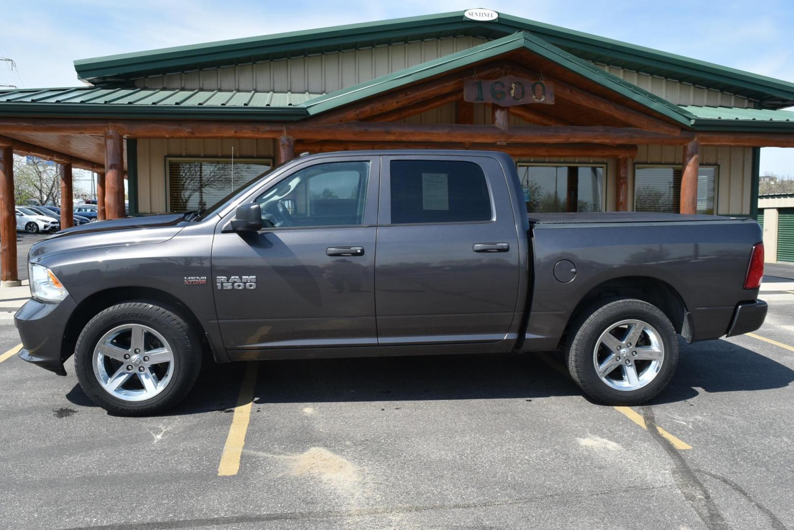 2017 Gray Ram 1500 Express (3C6RR7KT6HG) with an 5.7L V8 HEMI MDS VV engine, 8-Speed Automatic transmission, located at 1600 E Hwy 44, Rapid City, SD, 57703, (605) 716-7878, 44.070232, -103.171410 - Photo#3