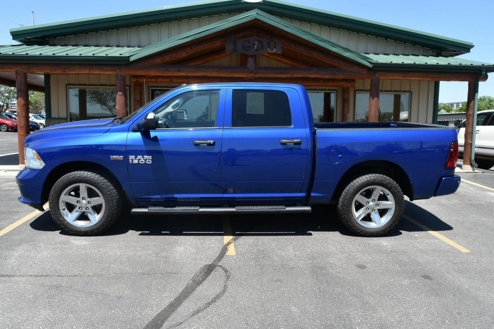 2018 Blue /Black Ram 1500 Express (3C6RR7KT4JG) with an 5.7L V8 HEMI MDS VVT engine, 8-Speed Automatic transmission, located at 1600 E Hwy 44, Rapid City, SD, 57703, (605) 716-7878, 44.070232, -103.171410 - Photo#3