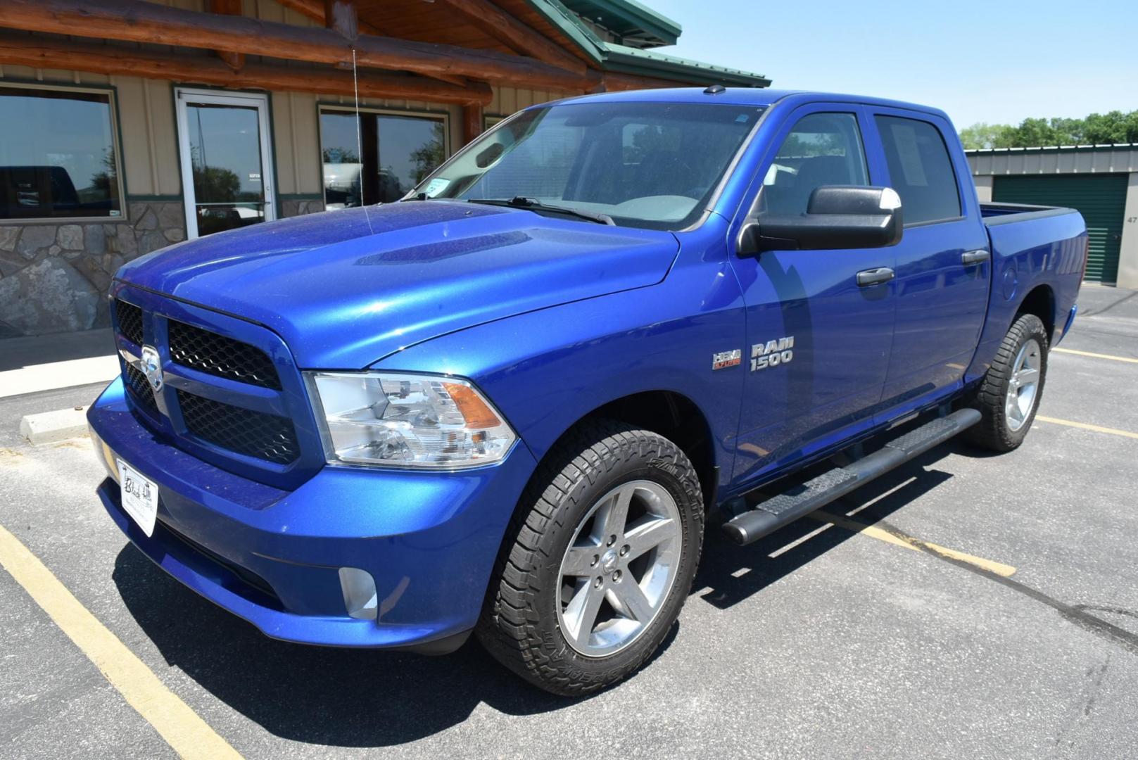 2018 Blue /Black Ram 1500 Express (3C6RR7KT4JG) with an 5.7L V8 HEMI MDS VVT engine, 8-Speed Automatic transmission, located at 1600 E Hwy 44, Rapid City, SD, 57703, (605) 716-7878, 44.070232, -103.171410 - Photo#2