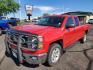 2014 Red /black Chevrolet Silverado 1500 1LT Double Cab 4WD (1GCVKREC1EZ) with an 5.3L V8 OHV 16V engine, 6-Speed Automatic transmission, located at 1600 E Hwy 44, Rapid City, SD, 57703, (605) 716-7878, 44.070232, -103.171410 - very nice local trade in, Double cab with 4 doors - Photo#0