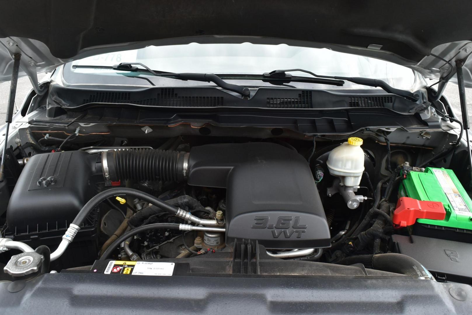 2014 Silver /black RAM 1500 Tradesman Crew Cab SWB 4WD (1C6RR7KG3ES) with an 3.6L V6 DOHC 24V FFV engine, 6-Speed Automatic transmission, located at 1600 E Hwy 44, Rapid City, SD, 57703, (605) 716-7878, 44.070232, -103.171410 - Photo#27