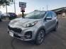 2020 Gray /Black Kia Sportage S (KNDP6CACXL7) with an 2.4L 4 Cyl engine, 6-Speed Automatic w/ Overdrive transmission, located at 1600 E Hwy 44, Rapid City, SD, 57703, (605) 716-7878, 44.070232, -103.171410 - Very nice local unit, Leather , Moonroof, fully loaded - Photo#0