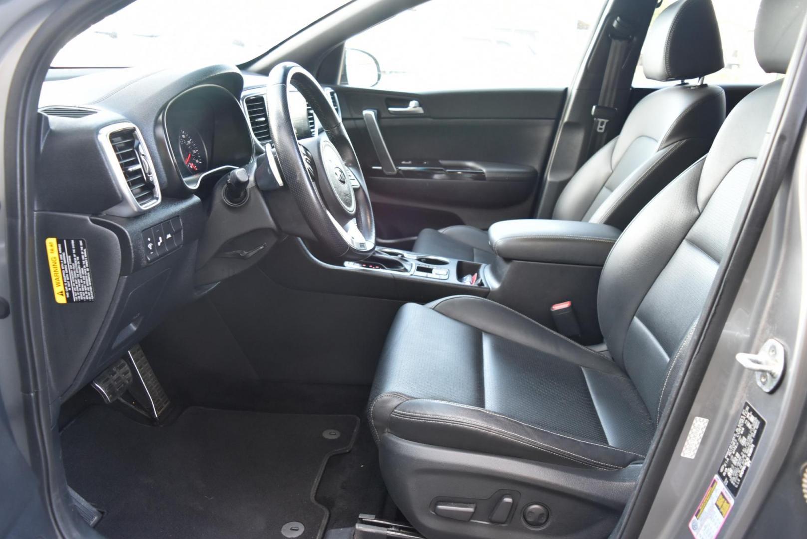 2020 Gray /Black Kia Sportage S (KNDP6CACXL7) with an 2.4L 4 Cyl engine, 6-Speed Automatic w/ Overdrive transmission, located at 1600 E Hwy 44, Rapid City, SD, 57703, (605) 716-7878, 44.070232, -103.171410 - Very nice local unit, Leather , Moonroof, fully loaded - Photo#9