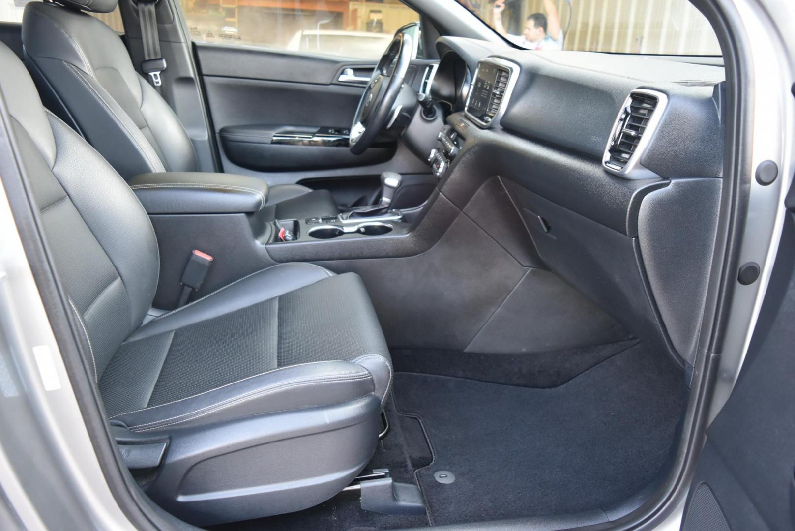 2020 Gray /Black Kia Sportage S (KNDP6CACXL7) with an 2.4L 4 Cyl engine, 6-Speed Automatic w/ Overdrive transmission, located at 1600 E Hwy 44, Rapid City, SD, 57703, (605) 716-7878, 44.070232, -103.171410 - Very nice local unit, Leather , Moonroof, fully loaded - Photo#10