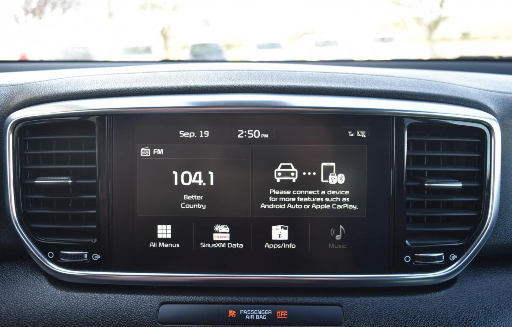 2020 Gray /Black Kia Sportage S (KNDP6CACXL7) with an 2.4L 4 Cyl engine, 6-Speed Automatic w/ Overdrive transmission, located at 1600 E Hwy 44, Rapid City, SD, 57703, (605) 716-7878, 44.070232, -103.171410 - Very nice local unit, Leather , Moonroof, fully loaded - Photo#19