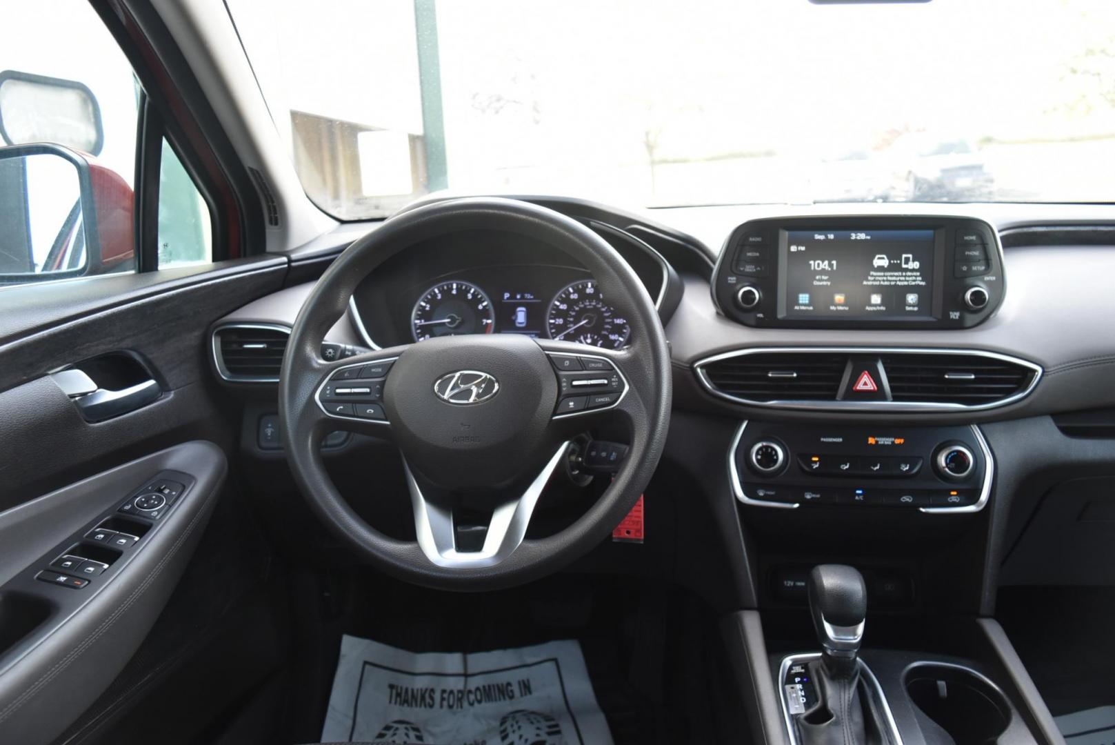 2020 Orange /Black Hyundai Santa Fe SE (5NMS2CAD7LH) with an 2.4L L4 DOHC 16V engine, 8-Speed Automatic w/ Overdrive transmission, located at 1600 E Hwy 44, Rapid City, SD, 57703, (605) 716-7878, 44.070232, -103.171410 - Photo#13