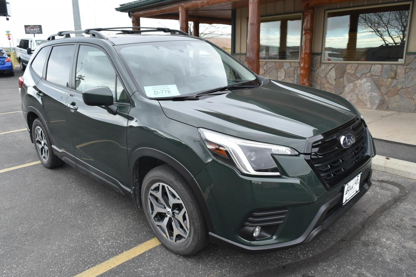 2024 Green /Black Subaru Forester Premium (JF2SKADC2RH) with an 2.5L H4 SOHC 16V engine, CVT transmission, located at 1600 E Hwy 44, Rapid City, SD, 57703, (605) 716-7878, 44.070232, -103.171410 - Photo#1
