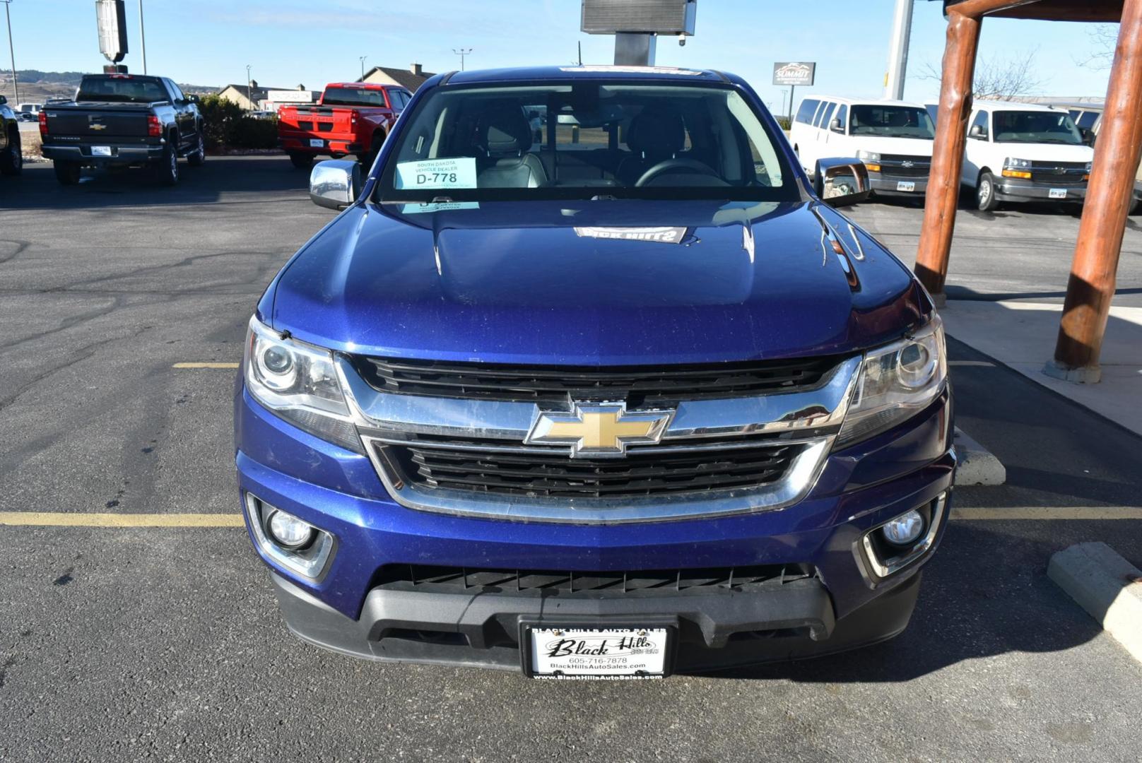 2016 Laser Blue /Black Chevrolet Colorado LT (1GCPTCE17G1) with an 2.8L 4Cyl Duramax Turbo Diesel engine, 6-Speed Automatic transmission, located at 1600 E Hwy 44, Rapid City, SD, 57703, (605) 716-7878, 44.070232, -103.171410 - Photo#2