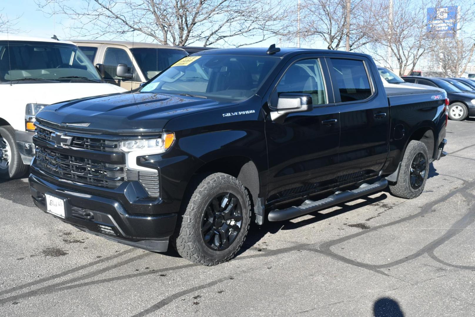 2024 Black /Black Chevrolet Silverado 1500 RST (2GCUDEED8R1) with an 5.3L Vortec V-8 OHV 16V engine, 6-Speed Automatic transmission, located at 1600 E Hwy 44, Rapid City, SD, 57703, (605) 716-7878, 44.070232, -103.171410 - Photo#3