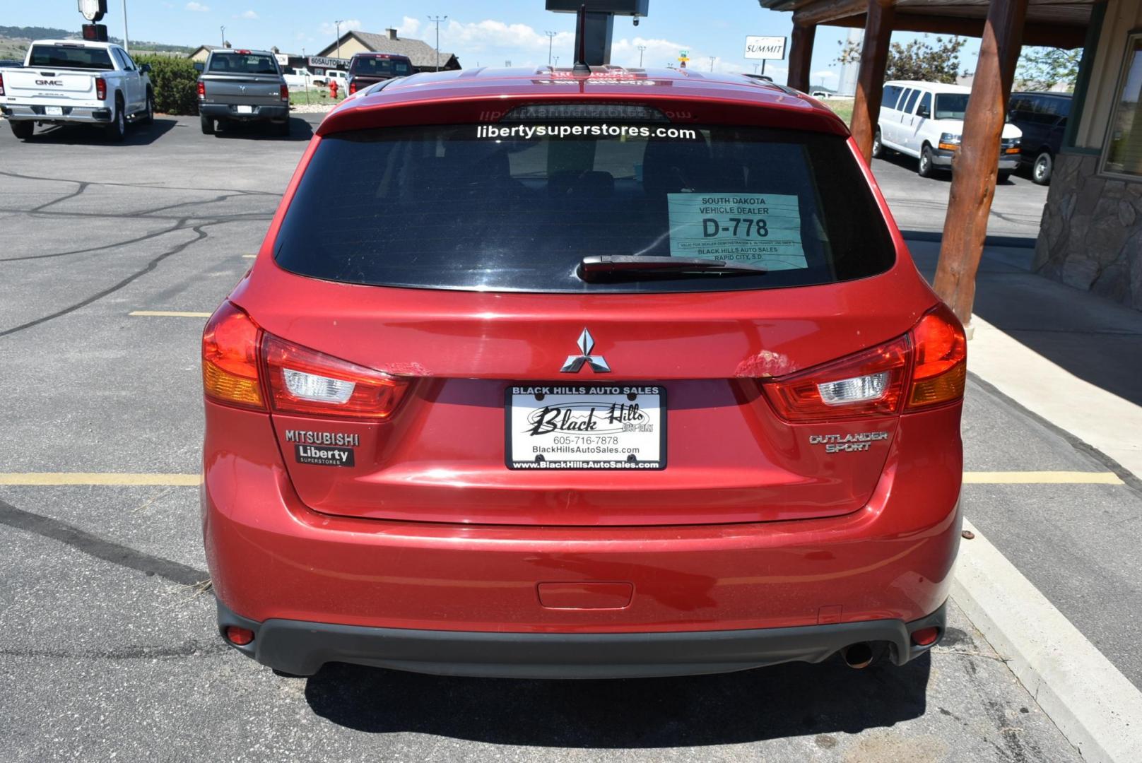 2015 Maroon /Black Mitsubishi Outlander Sport ES (4A4AR3AU8FE) with an 2.0L L4 DOHC 16V engine, 1-Speeed CVT w/OD transmission, located at 1600 E Hwy 44, Rapid City, SD, 57703, (605) 716-7878, 44.070232, -103.171410 - Photo#6
