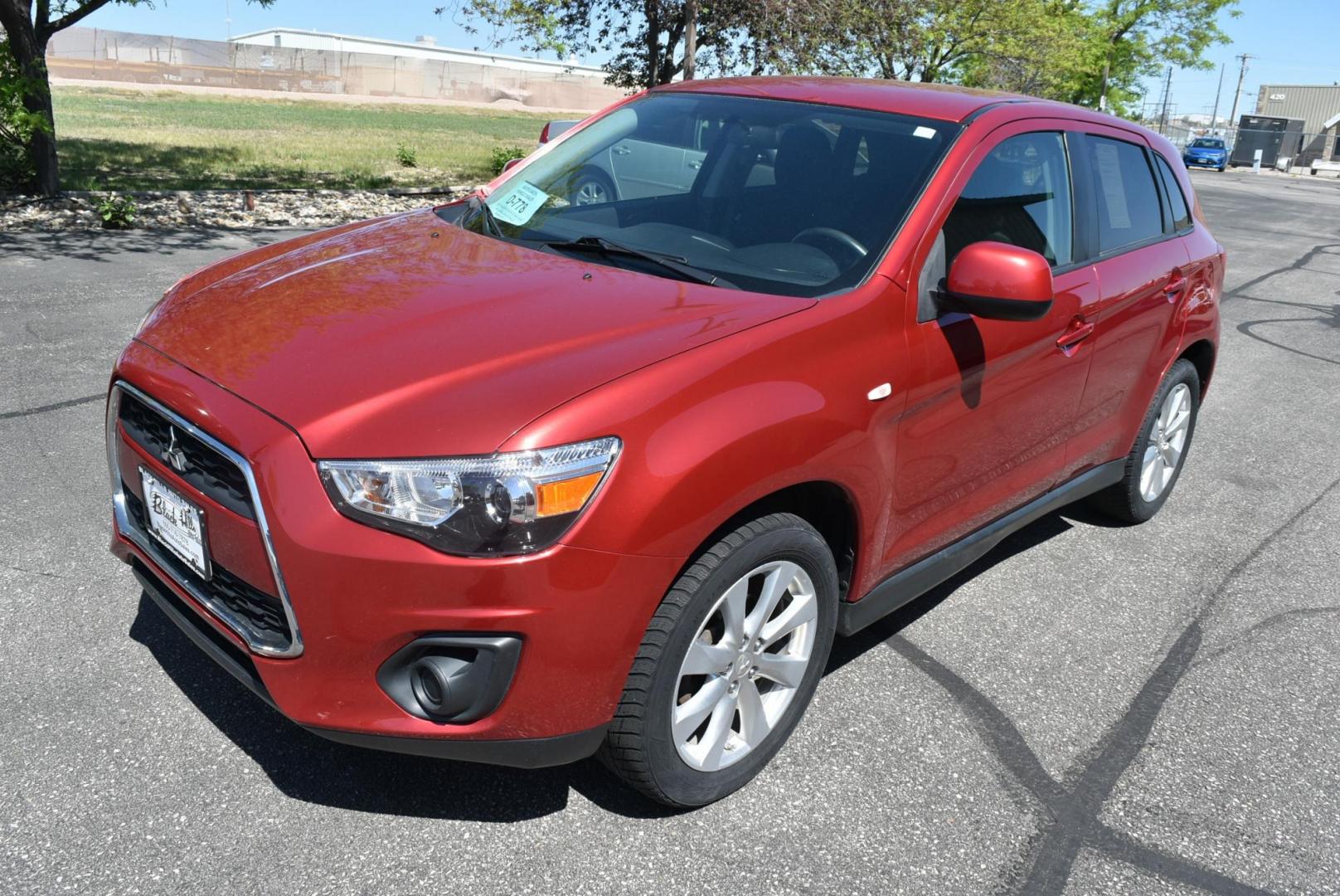 2015 Maroon /Black Mitsubishi Outlander Sport ES (4A4AR3AU8FE) with an 2.0L L4 DOHC 16V engine, 1-Speeed CVT w/OD transmission, located at 1600 E Hwy 44, Rapid City, SD, 57703, (605) 716-7878, 44.070232, -103.171410 - Photo#2