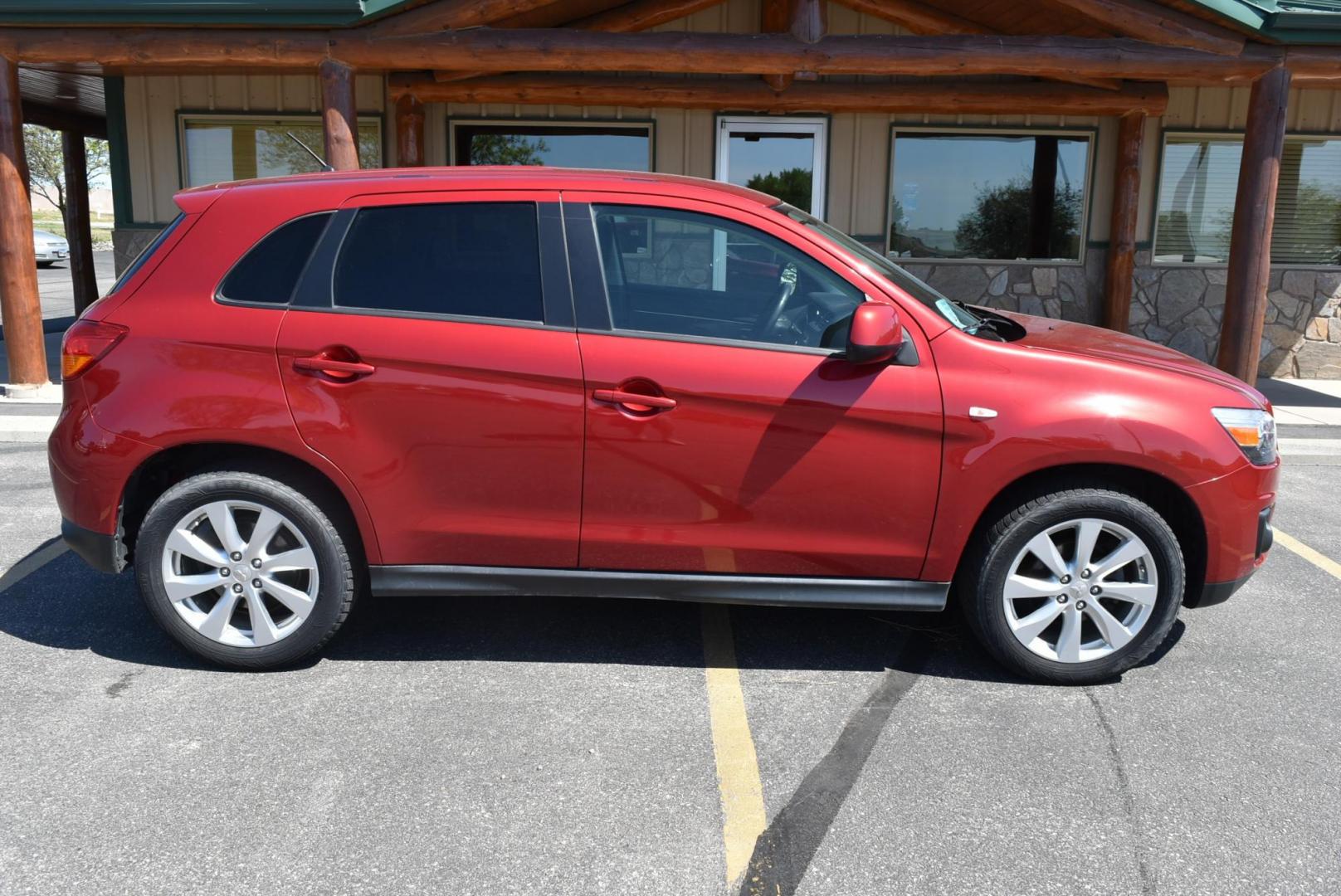 2015 Maroon /Black Mitsubishi Outlander Sport ES (4A4AR3AU8FE) with an 2.0L L4 DOHC 16V engine, 1-Speeed CVT w/OD transmission, located at 1600 E Hwy 44, Rapid City, SD, 57703, (605) 716-7878, 44.070232, -103.171410 - Photo#4