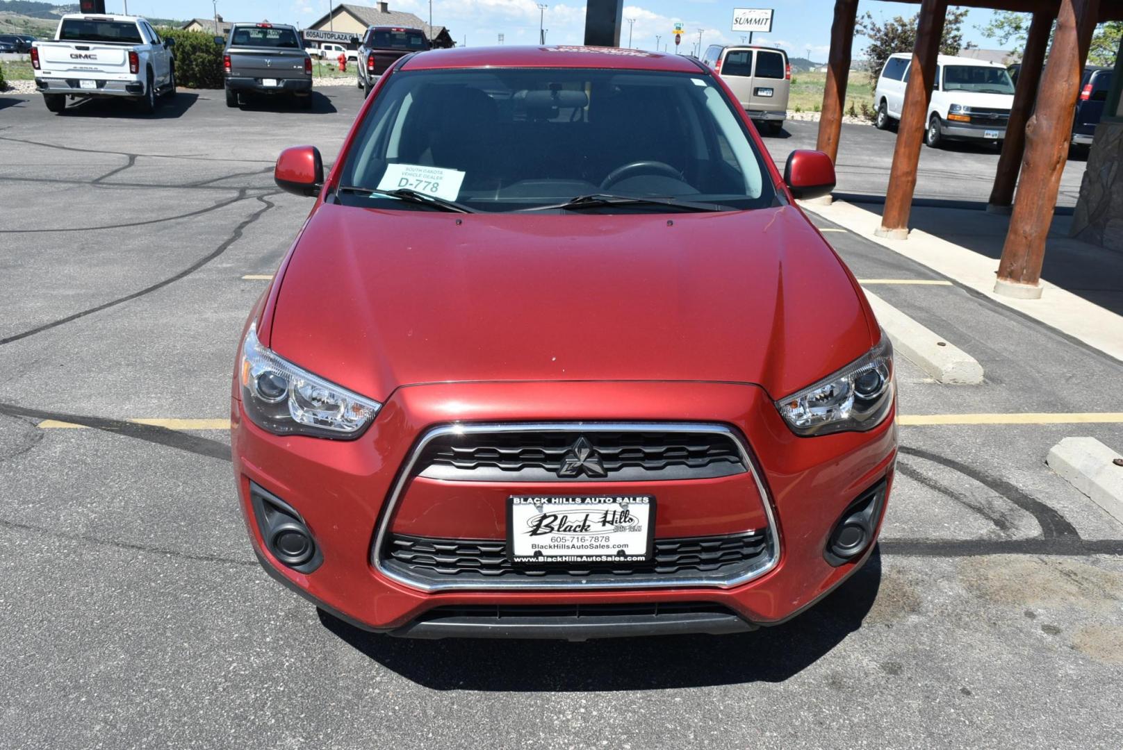 2015 Maroon /Black Mitsubishi Outlander Sport ES (4A4AR3AU8FE) with an 2.0L L4 DOHC 16V engine, 1-Speeed CVT w/OD transmission, located at 1600 E Hwy 44, Rapid City, SD, 57703, (605) 716-7878, 44.070232, -103.171410 - Photo#1