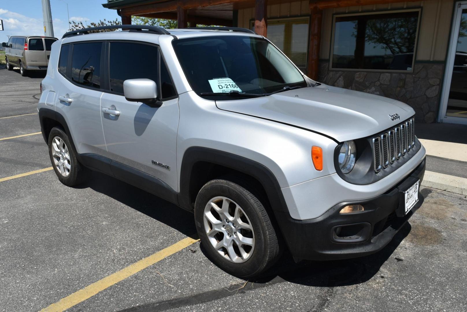 2016 Silver /Black Jeep Renegade Latitude (ZACCJBBT4GP) with an 2.4L L4 DOHC 16V engine, 9-Speed Automatic transmission, located at 1600 E Hwy 44, Rapid City, SD, 57703, (605) 716-7878, 44.070232, -103.171410 - Photo#1
