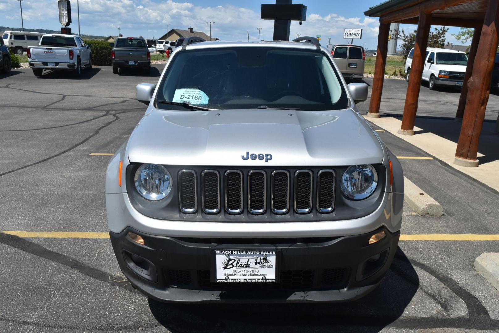 2016 Silver /Black Jeep Renegade Latitude (ZACCJBBT4GP) with an 2.4L L4 DOHC 16V engine, 9-Speed Automatic transmission, located at 1600 E Hwy 44, Rapid City, SD, 57703, (605) 716-7878, 44.070232, -103.171410 - Photo#2