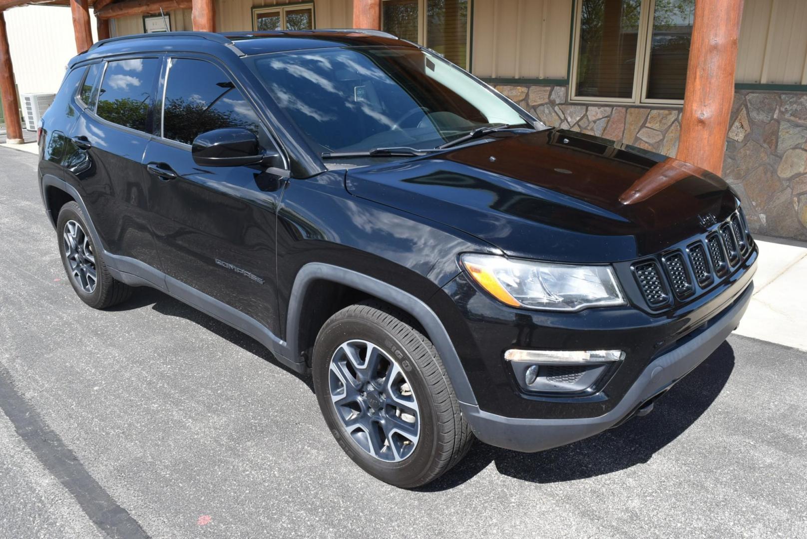 2019 Black /Black Jeep Compass Sport 4WD (3C4NJDAB9KT) with an 2.4L L4 DOHC 16V engine, 6M transmission, located at 1600 E Hwy 44, Rapid City, SD, 57703, (605) 716-7878, 44.070232, -103.171410 - Photo#1