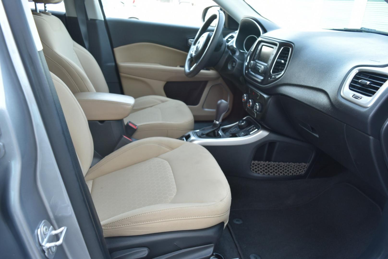 2018 Gray /TAN Jeep Compass Sport (3C4NJDAB9JT) with an 2.4L 4 Cyl MultiAir engine, 9-Speed Automatic transmission, located at 1600 E Hwy 44, Rapid City, SD, 57703, (605) 716-7878, 44.070232, -103.171410- Photo#10