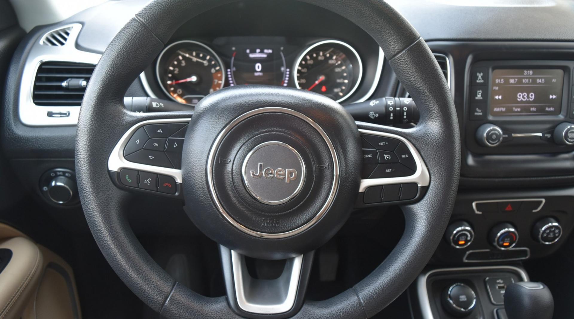2018 Gray /TAN Jeep Compass Sport (3C4NJDAB9JT) with an 2.4L 4 Cyl MultiAir engine, 9-Speed Automatic transmission, located at 1600 E Hwy 44, Rapid City, SD, 57703, (605) 716-7878, 44.070232, -103.171410- Photo#15