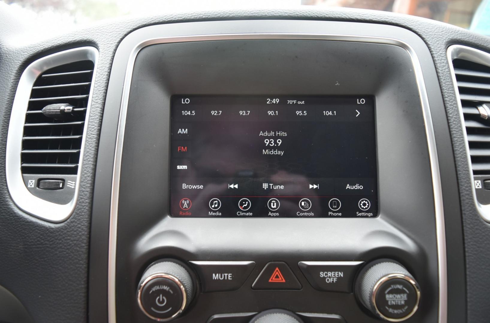2019 White /Black/Beige Dodge Durango SXT (1C4RDJAG3KC) with an 3.6L V-6 DOHC 24V engine, 8-Speed Automatic transmission, located at 1600 E Hwy 44, Rapid City, SD, 57703, (605) 716-7878, 44.070232, -103.171410- Photo#22