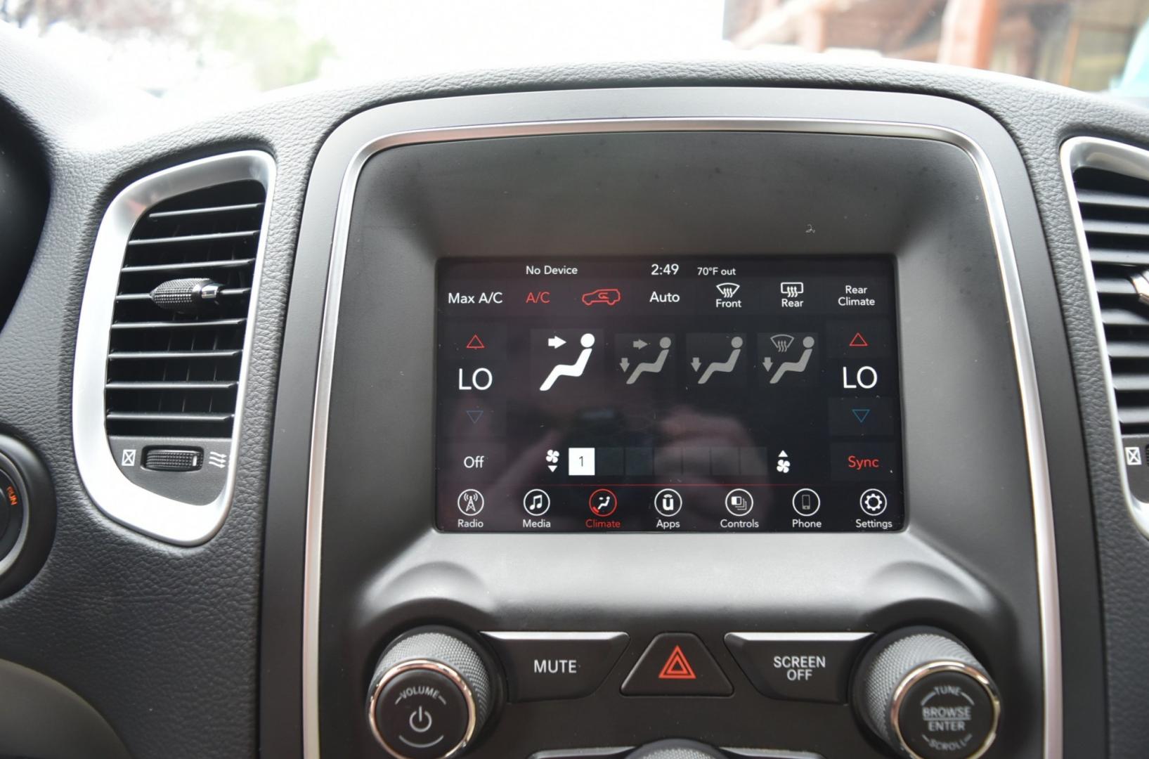 2019 White /Black/Beige Dodge Durango SXT (1C4RDJAG3KC) with an 3.6L V-6 DOHC 24V engine, 8-Speed Automatic transmission, located at 1600 E Hwy 44, Rapid City, SD, 57703, (605) 716-7878, 44.070232, -103.171410- Photo#23