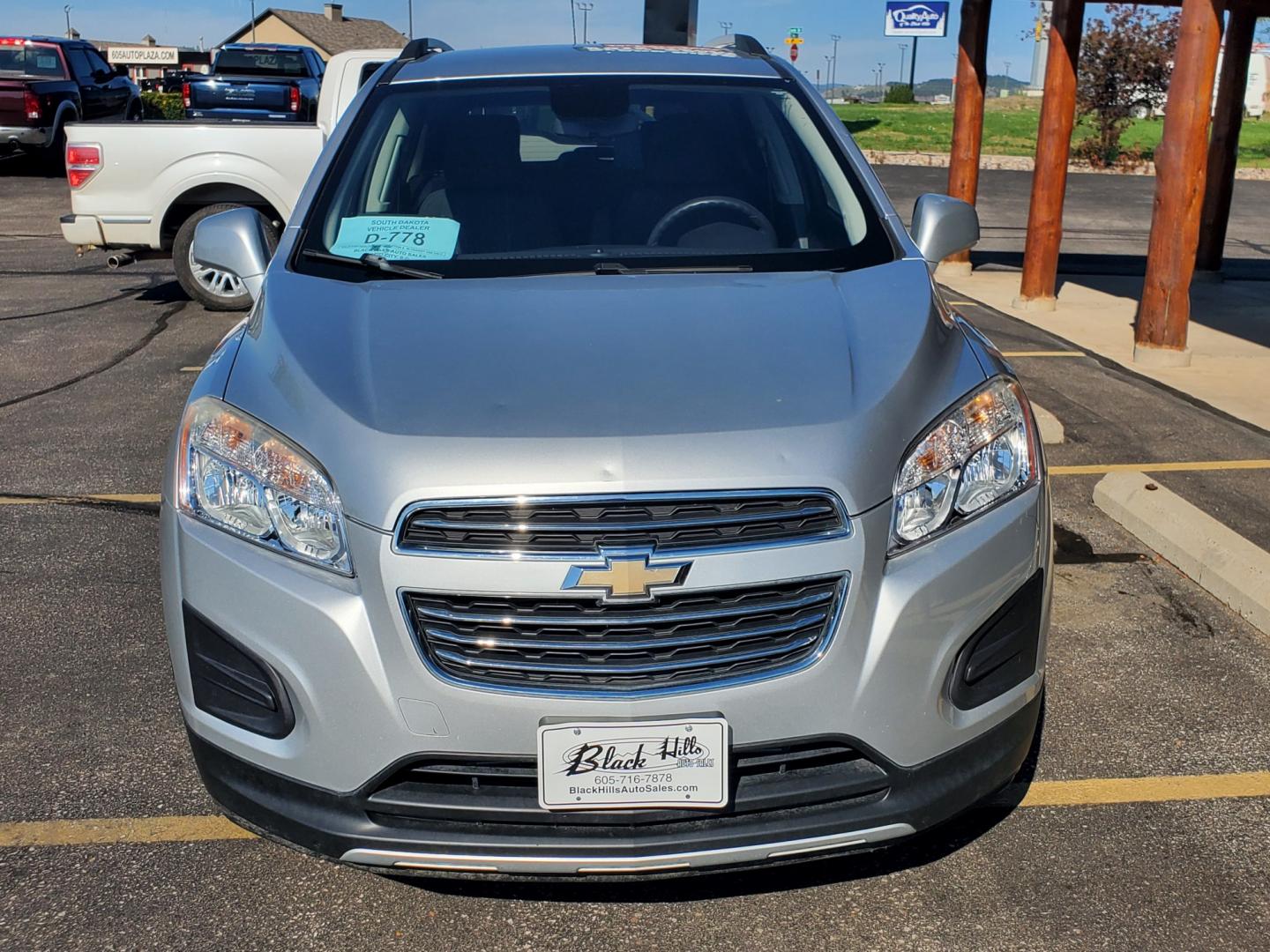 2016 Silver Chevrolet Trax LT (KL7CJPSB8GB) with an 1.4L 4Cyl Ecotec Turbo engine, 6-Speed Automatic transmission, located at 1600 E Hwy 44, Rapid City, SD, 57703, (605) 716-7878, 44.070232, -103.171410- Photo#2