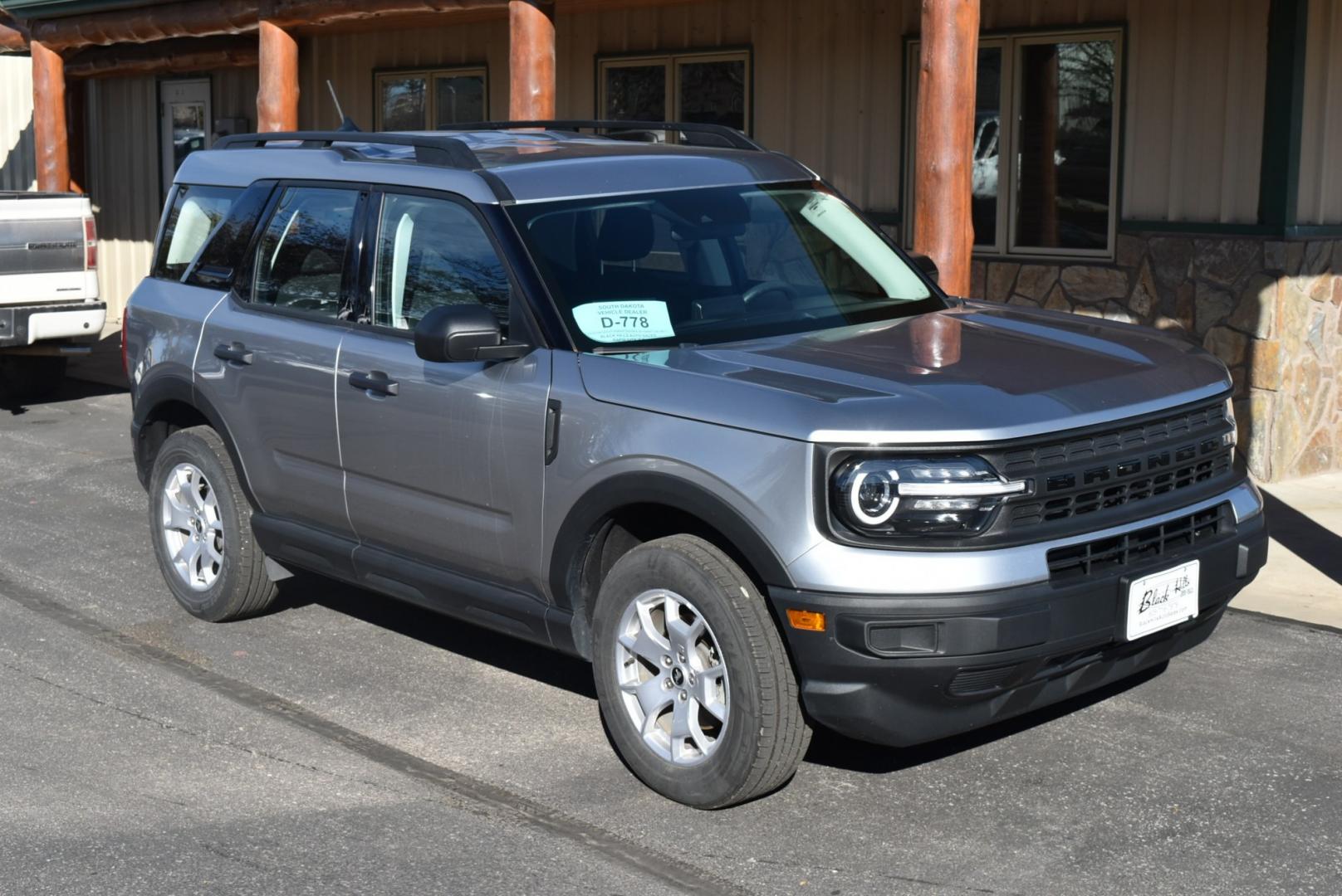 2023 Silver Ford Bronco Sport Base (3FMCR9A61PR) with an 1.5L Ecoboost engine, 8-Speed Automatic transmission, located at 1600 E Hwy 44, Rapid City, SD, 57703, (605) 716-7878, 44.070232, -103.171410- Photo#1