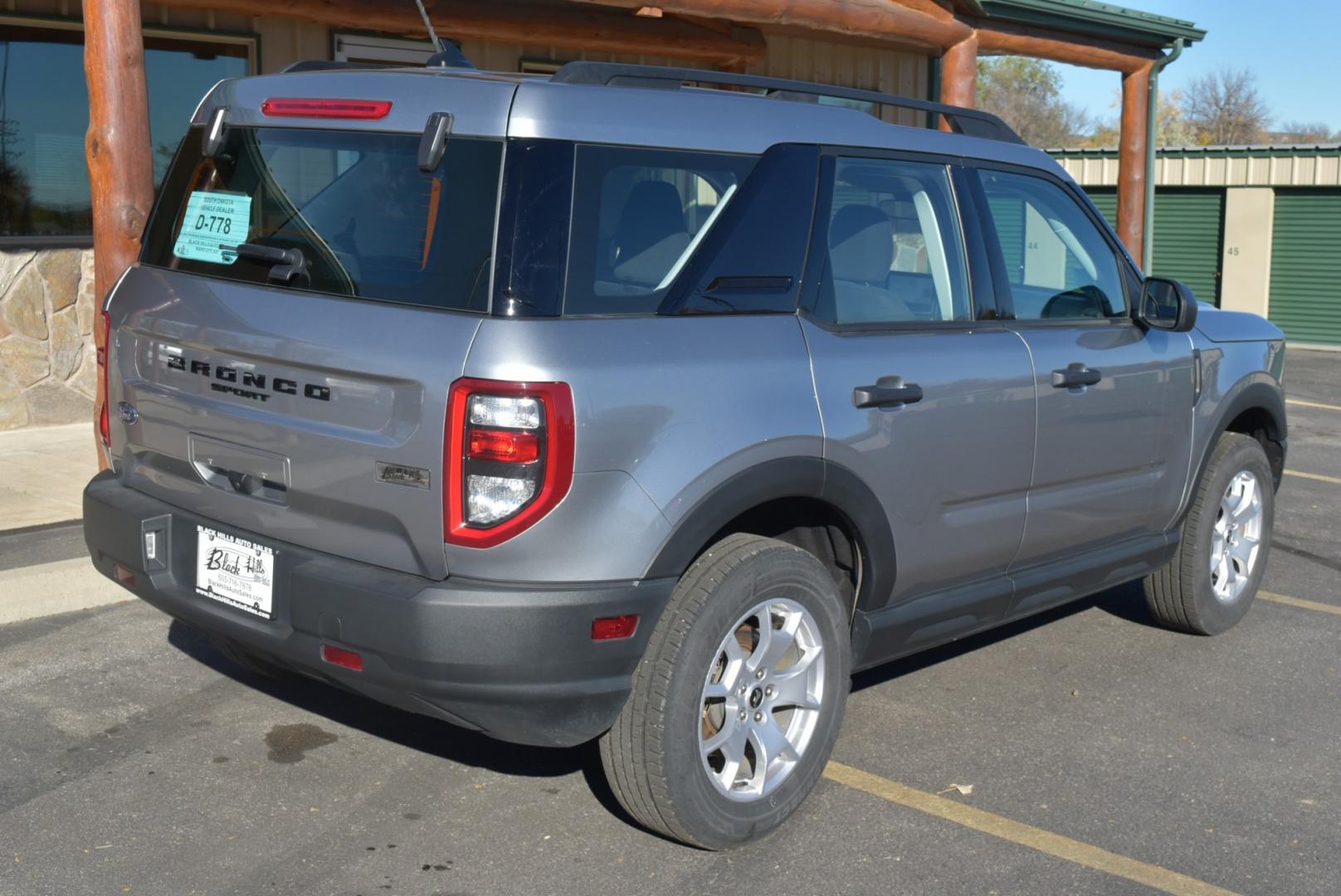 2023 Silver Ford Bronco Sport Base (3FMCR9A61PR) with an 1.5L Ecoboost engine, 8-Speed Automatic transmission, located at 1600 E Hwy 44, Rapid City, SD, 57703, (605) 716-7878, 44.070232, -103.171410- Photo#8